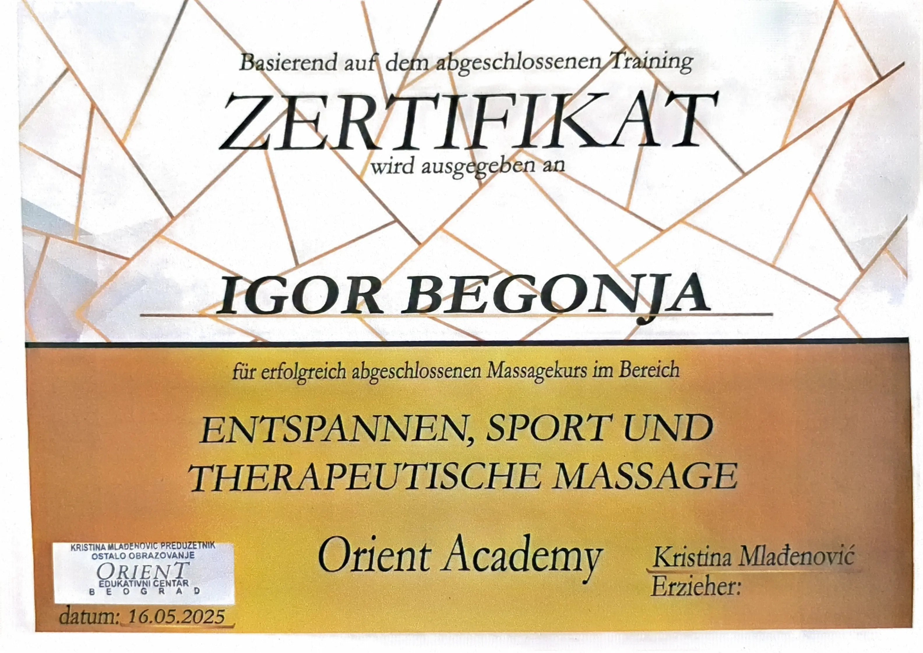 Zertifikat